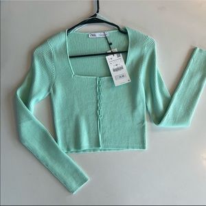 NWT!Zara ribbed knit cardigan sweater